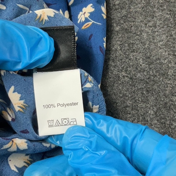 SHEIN Navy Floral Long Sleeve Dress - Picture 5 of 5